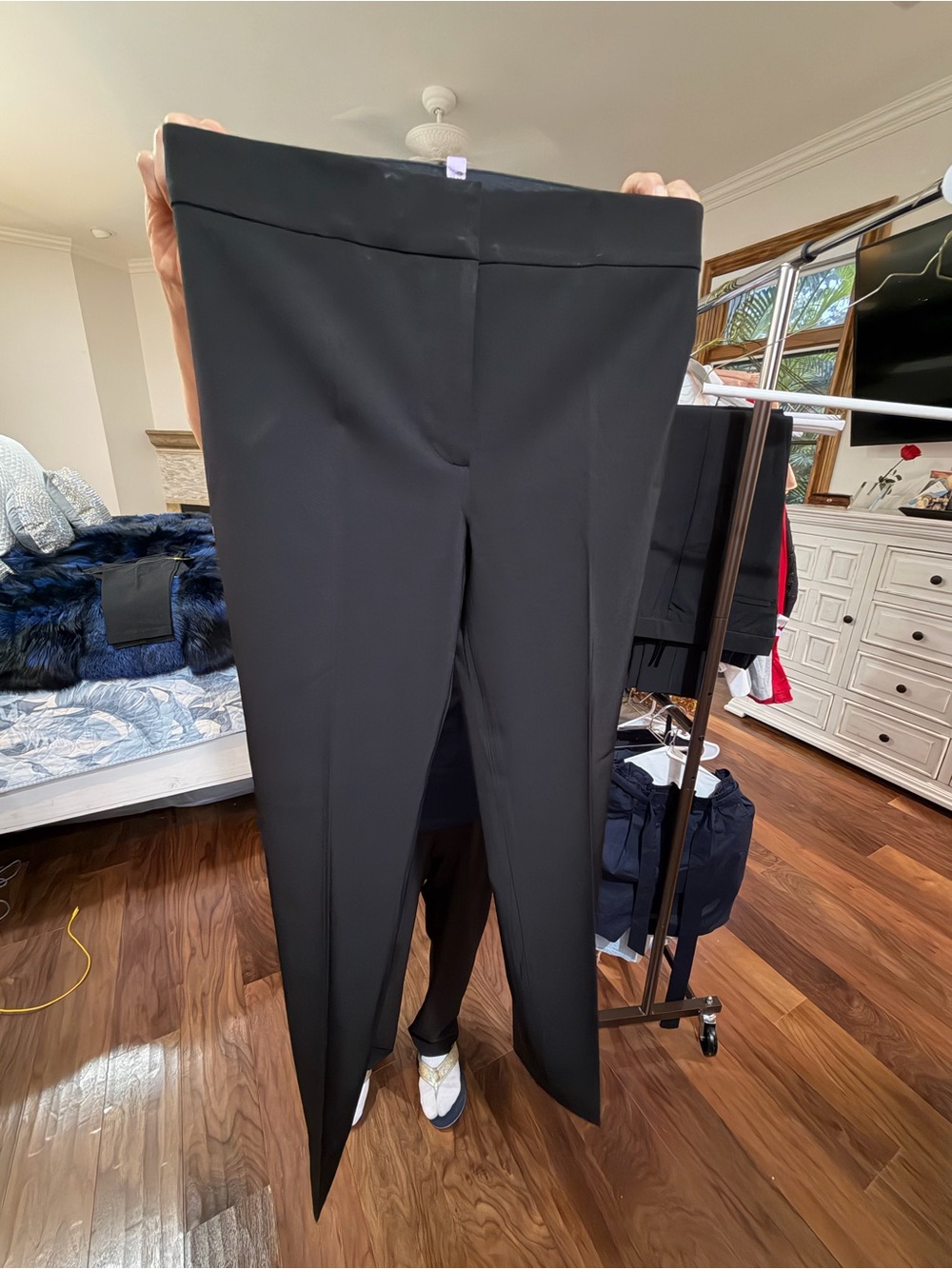 COS Black High-Rise Straight Trousers